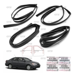 ชุด ยางร่องกระจก ประตูหน้า+หลัง 4 ชิ้น สีดำ สำหรับ Toyota Corolla Altis Limo ปี 2002-2006